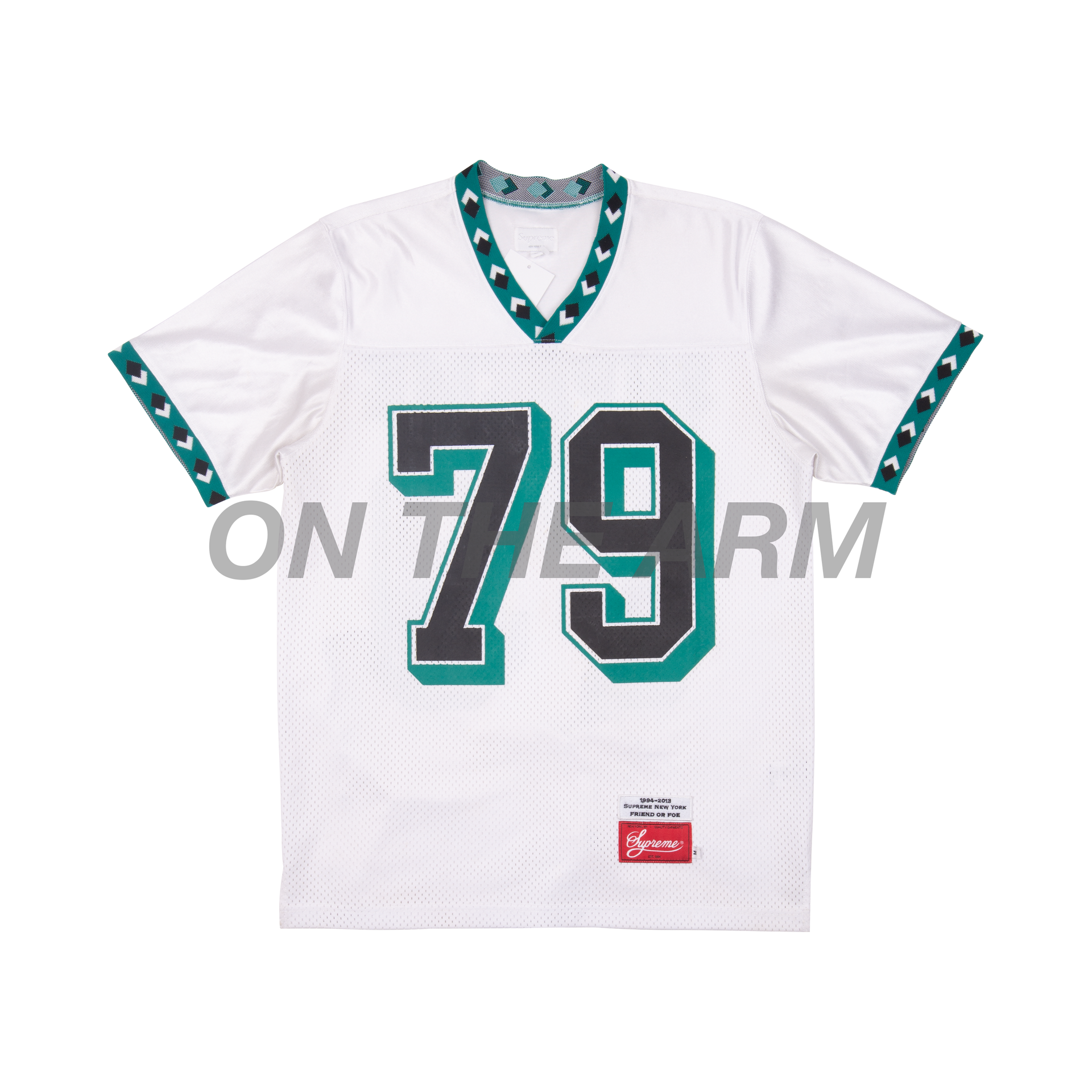 Supreme White Diamond Ribbed Jersey