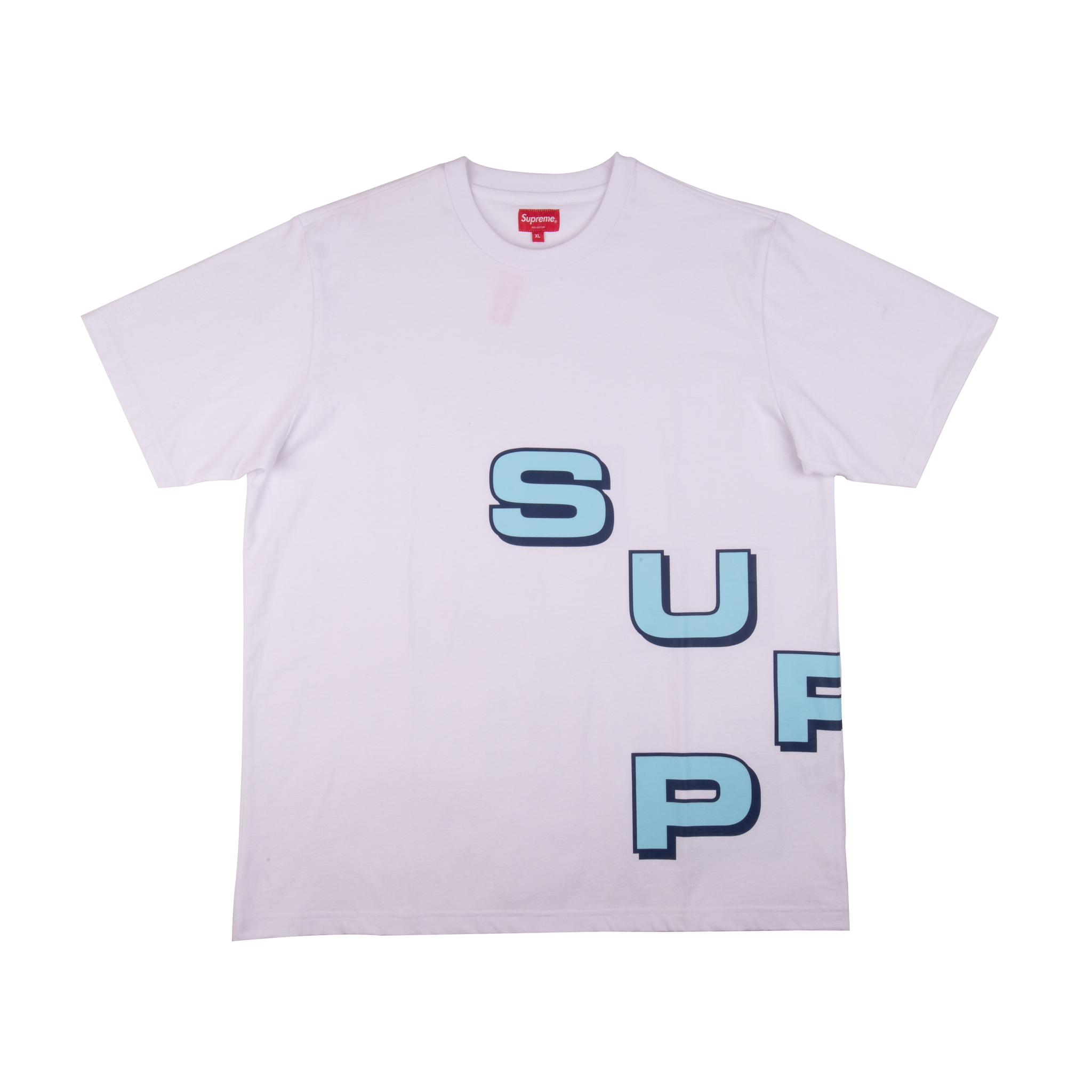 Supreme White Stagger Tee