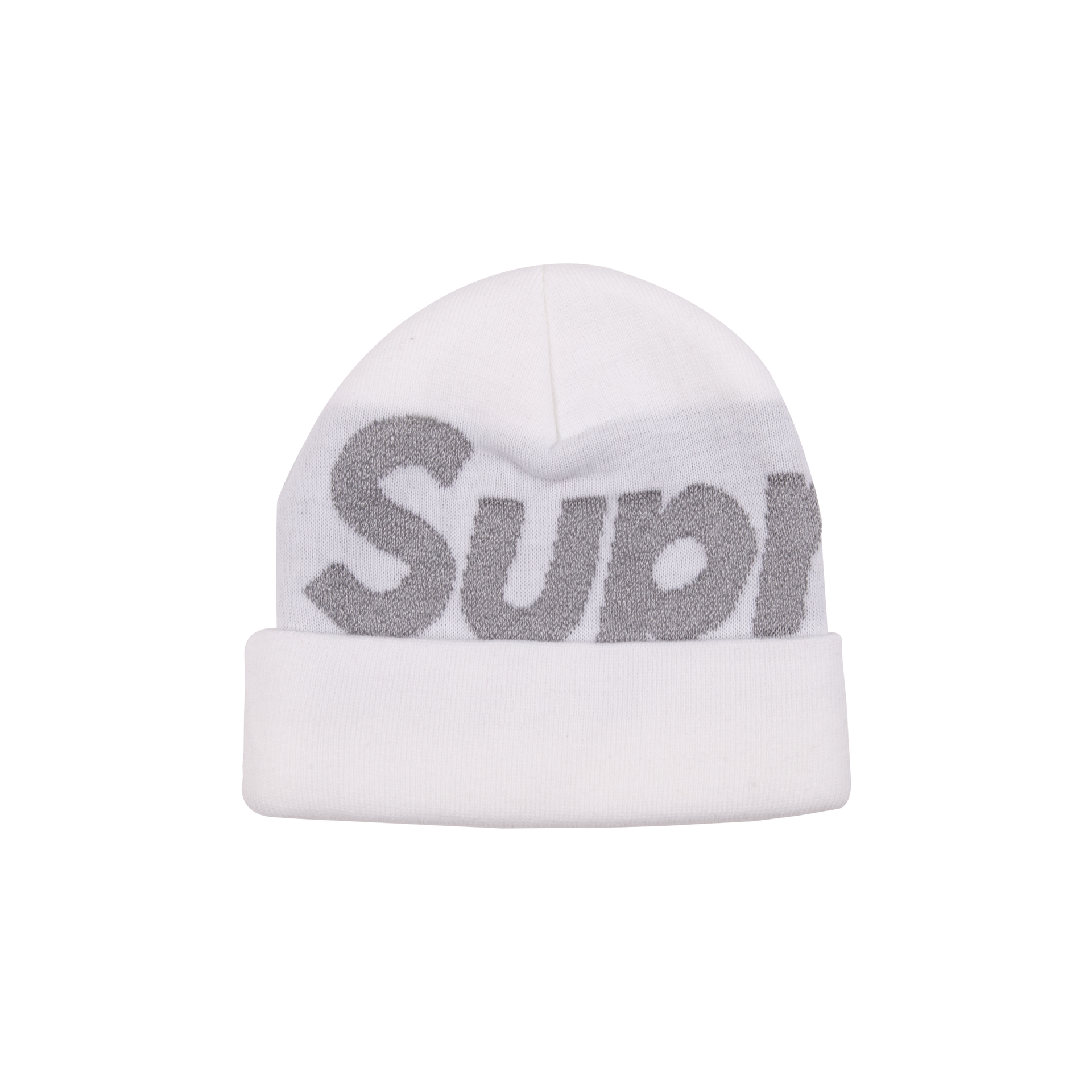 Supreme White Big Logo Beanie