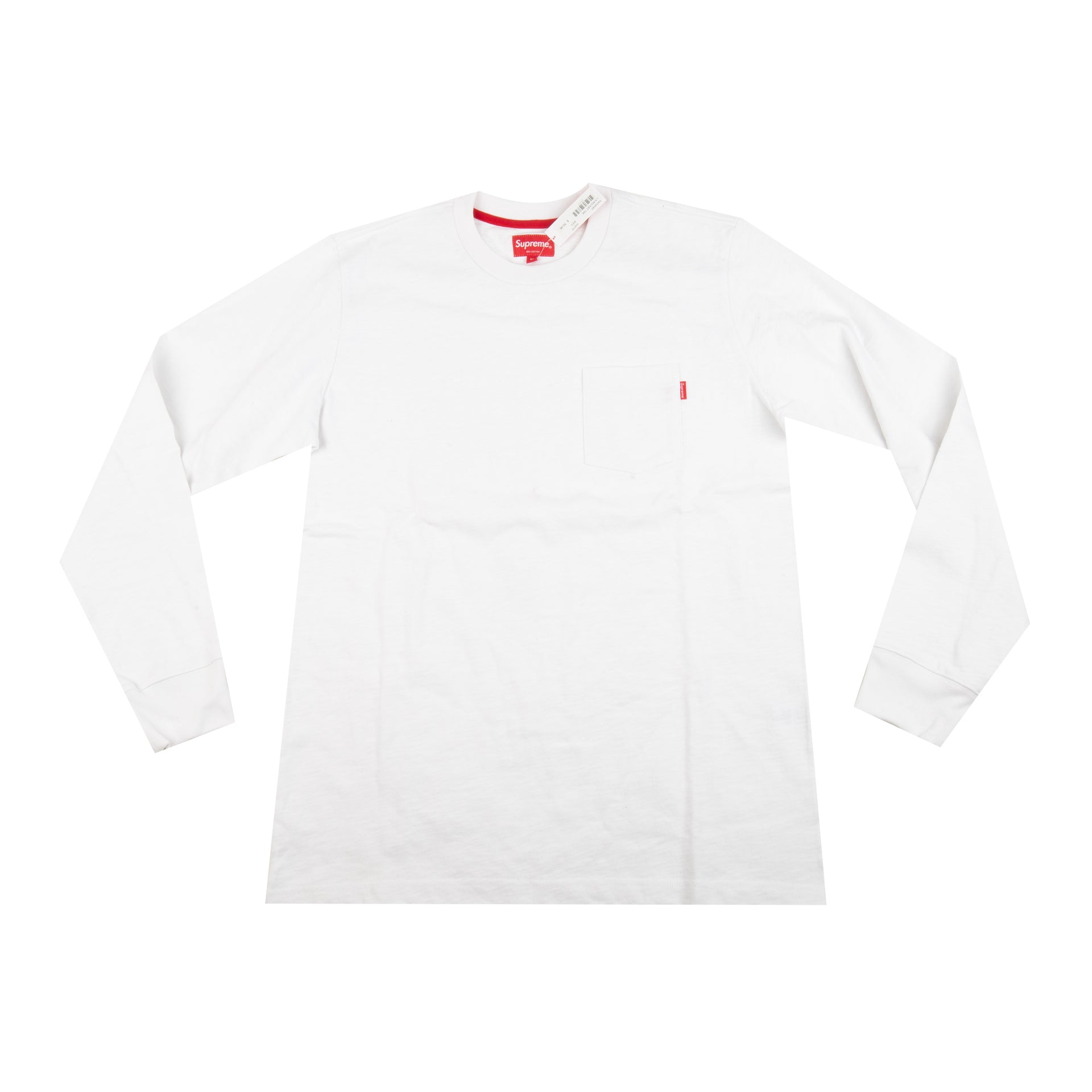 Supreme White Pocket L/S
