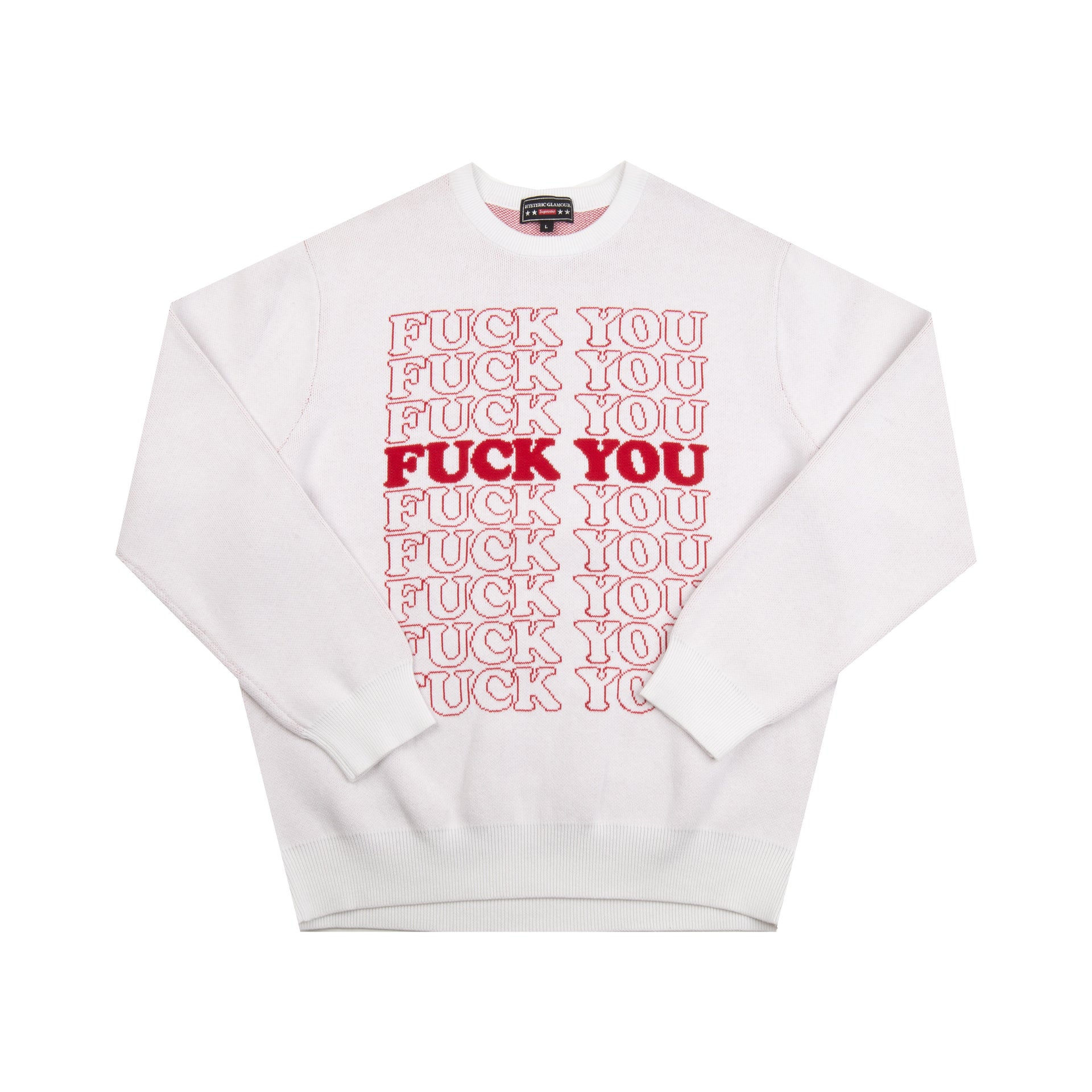 Supreme White Hysteric Glamour Sweater