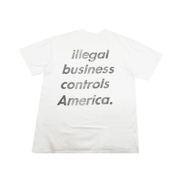 Supreme White Illegal Business Tee