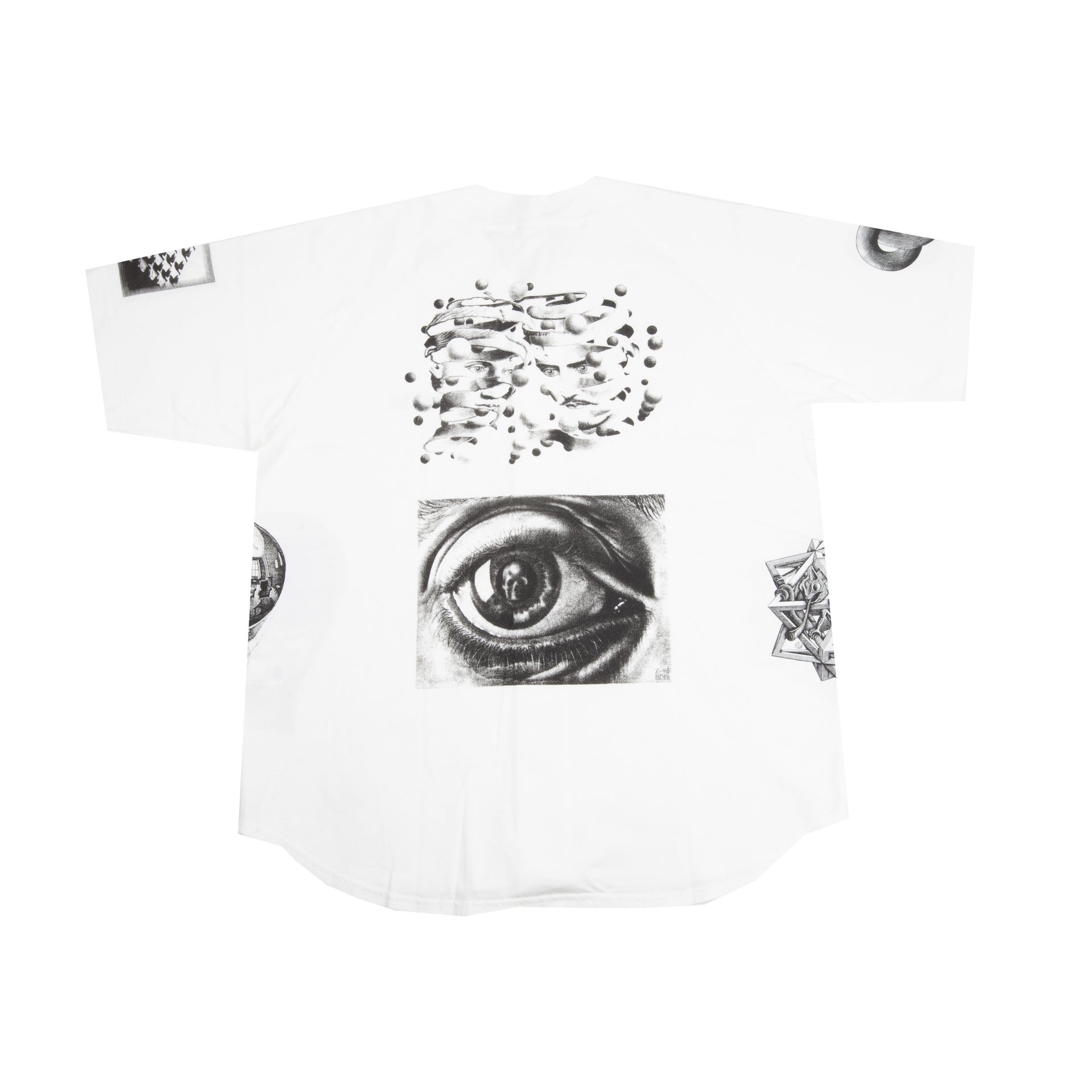 Supreme White MC Escher Baseball Jersey