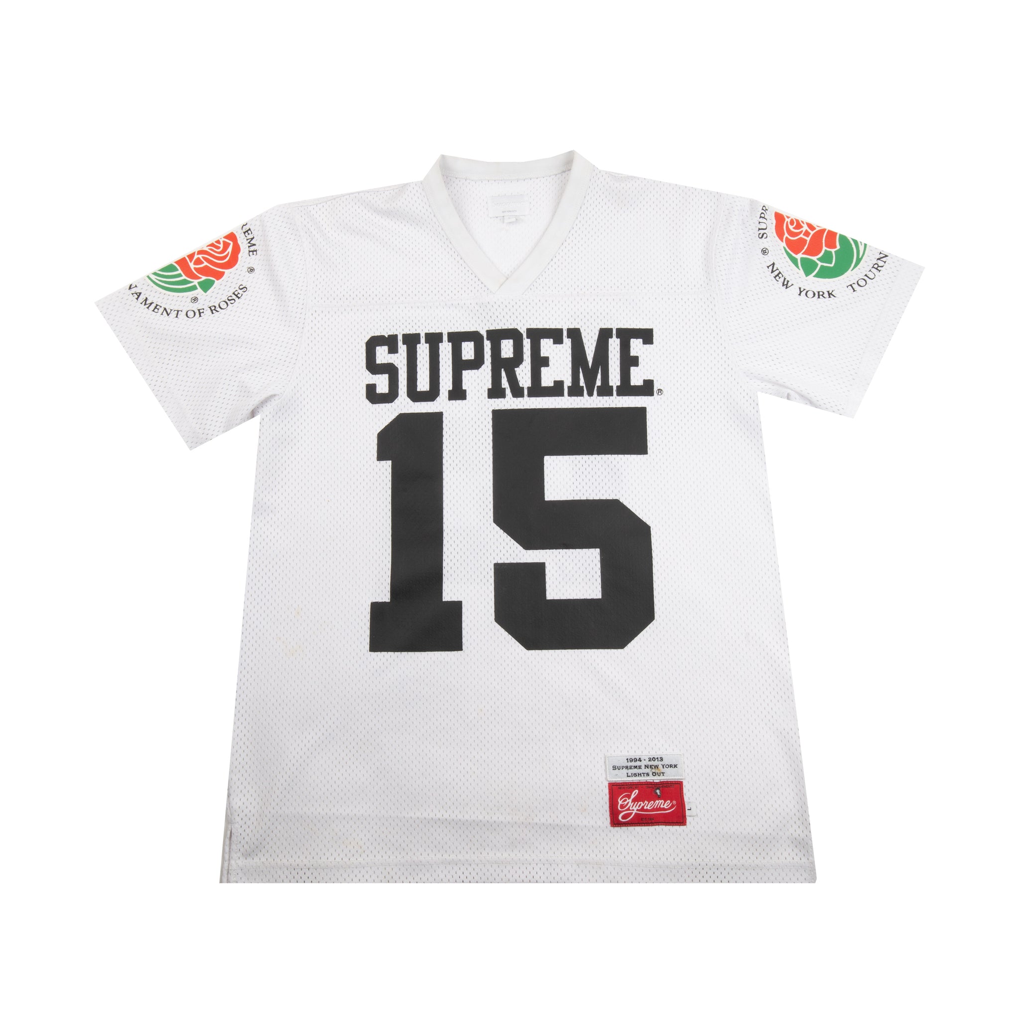 Supreme White Roses Football Jersey