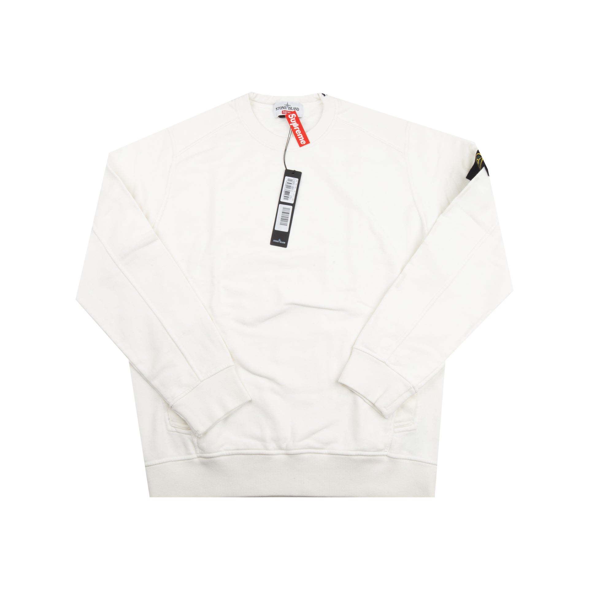 Supreme White Stone Island Crew