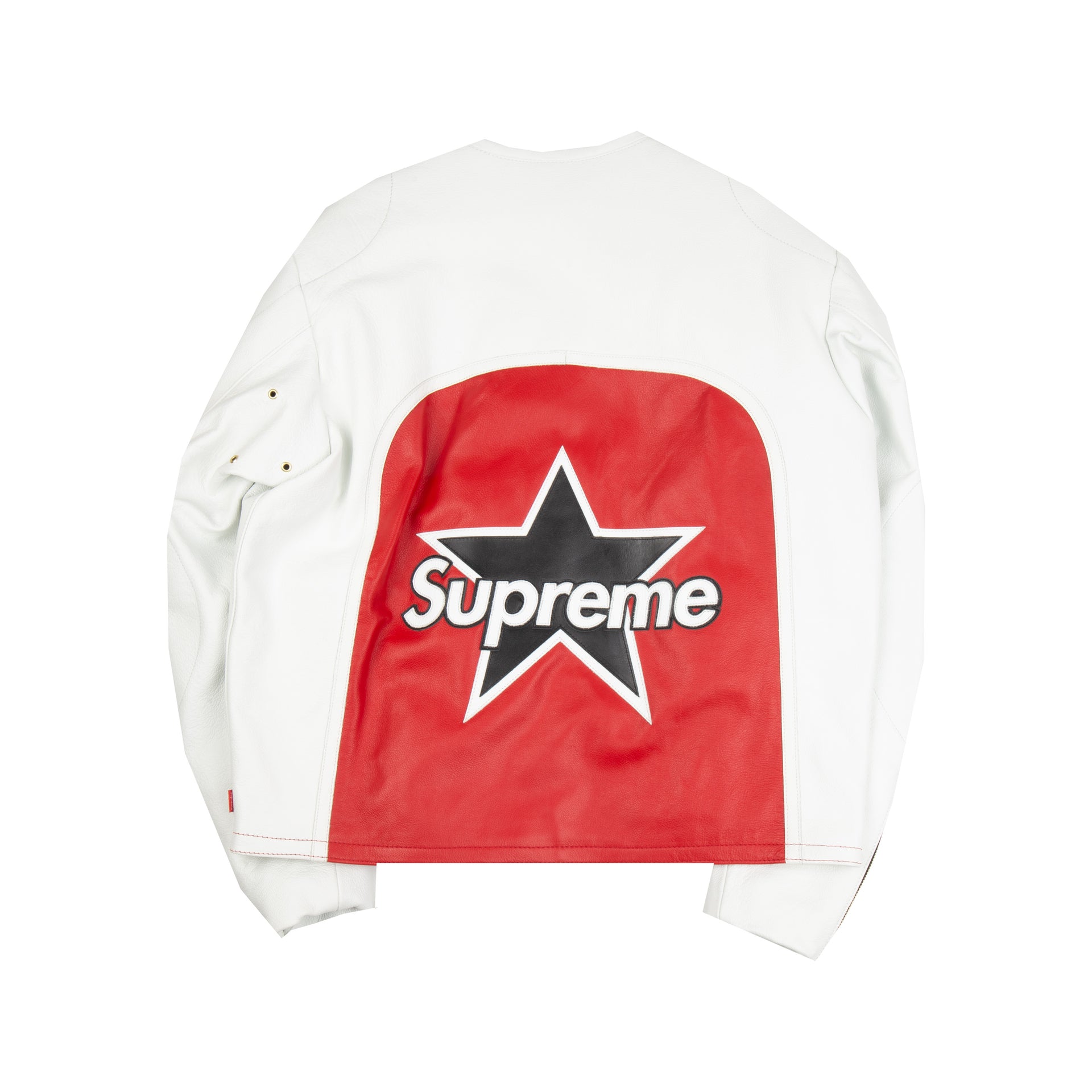 Supreme White Vanson Leather Jacket