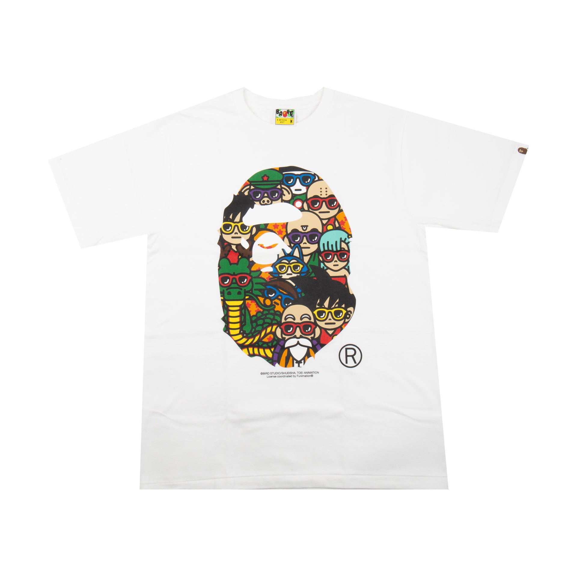 Bape White Dragon Ball Apehead Tee