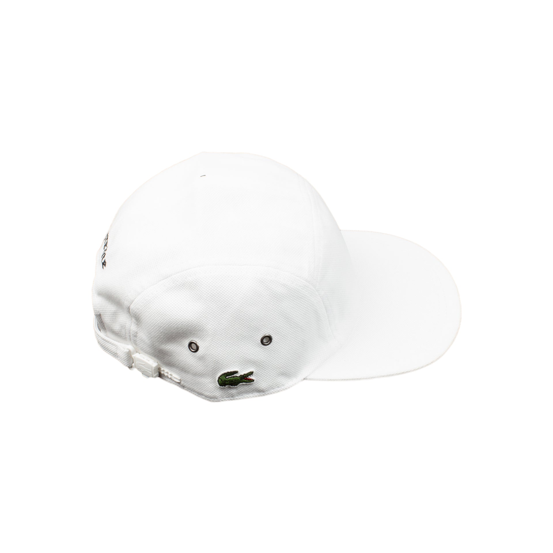 Supreme White Lacoste Pique Camp Cap