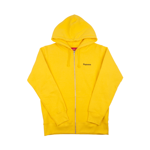 Supreme Yellow 666 Zip-Up Sweater