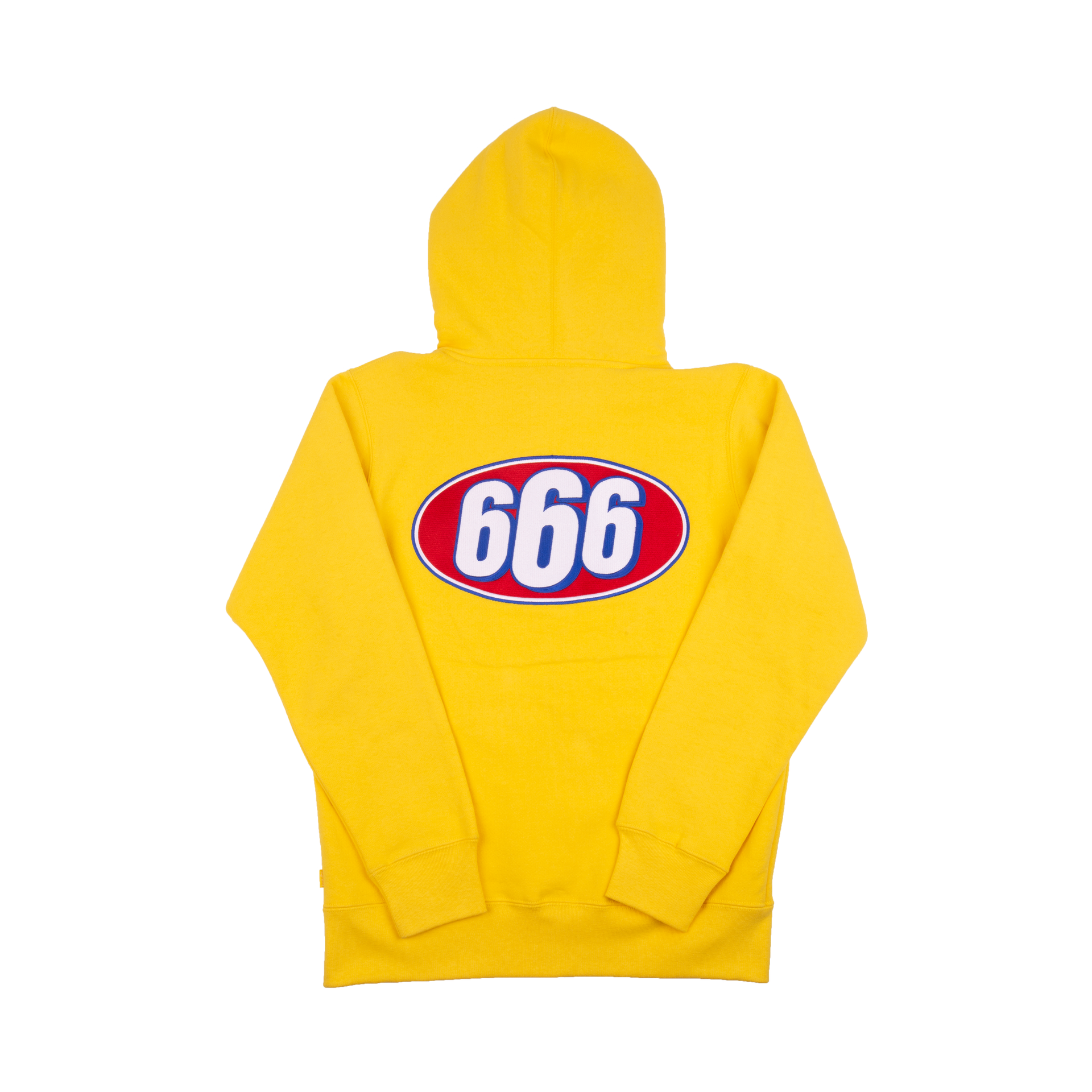 Supreme Yellow 666 Zip-Up Sweater