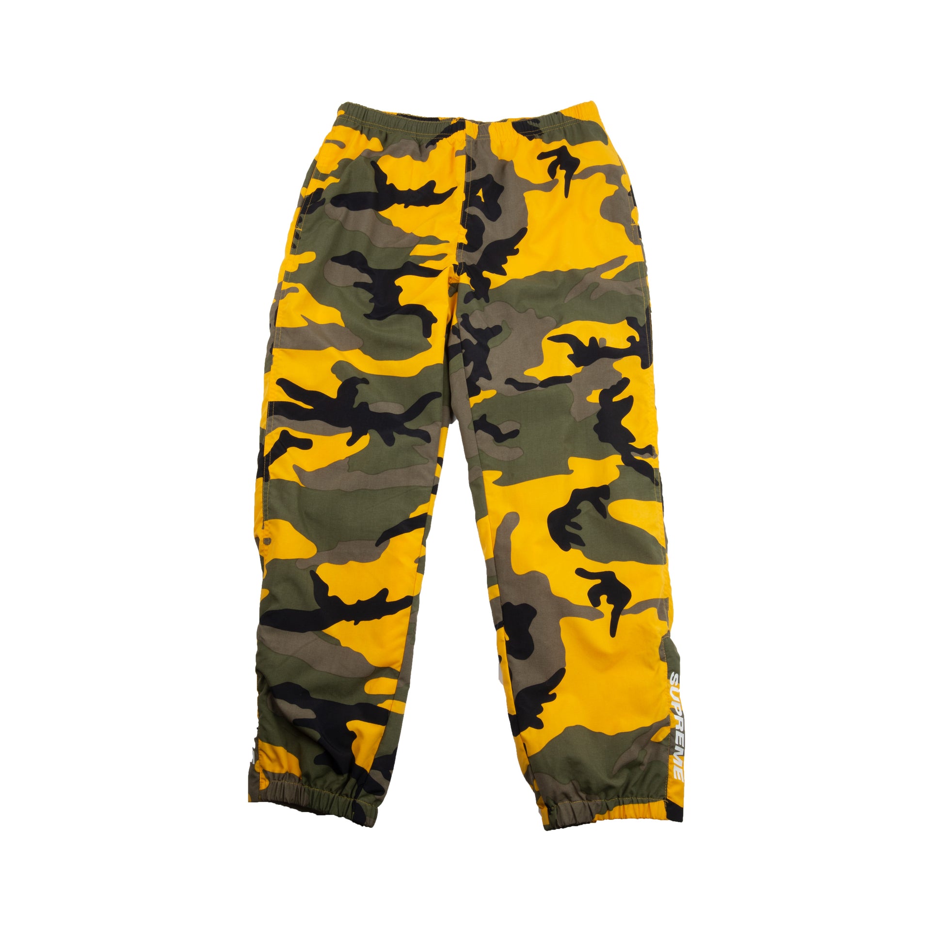 Supreme Yellow Camo Warm Up Pants