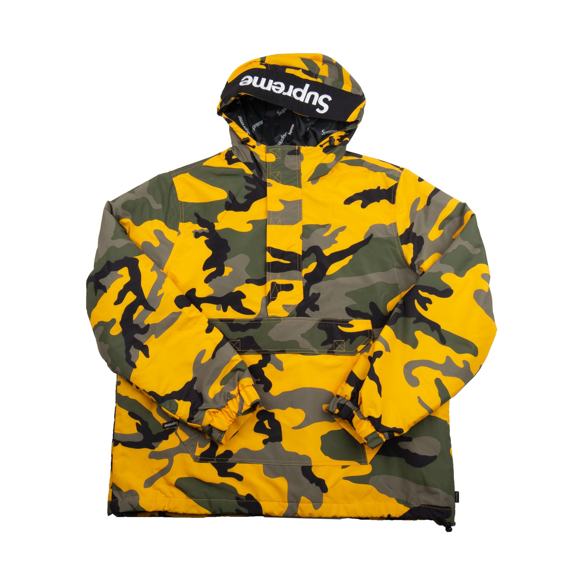 Supreme Yellow Camo Half Zip Pullover