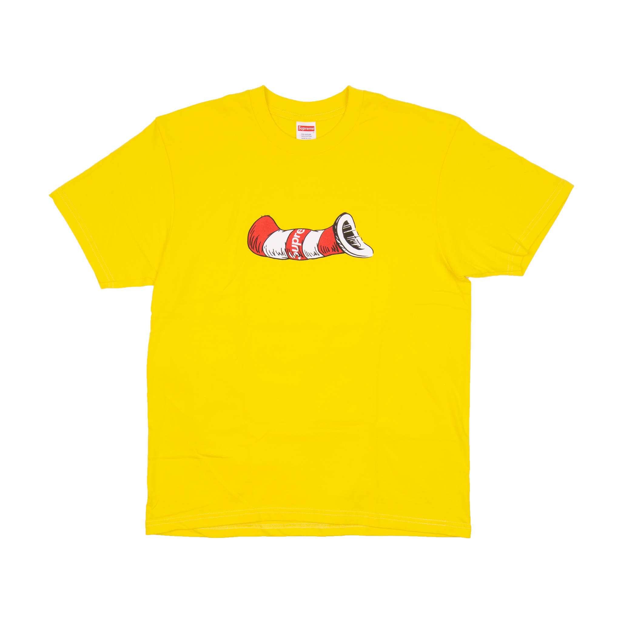 Supreme Yellow Cat In The Hat Tee