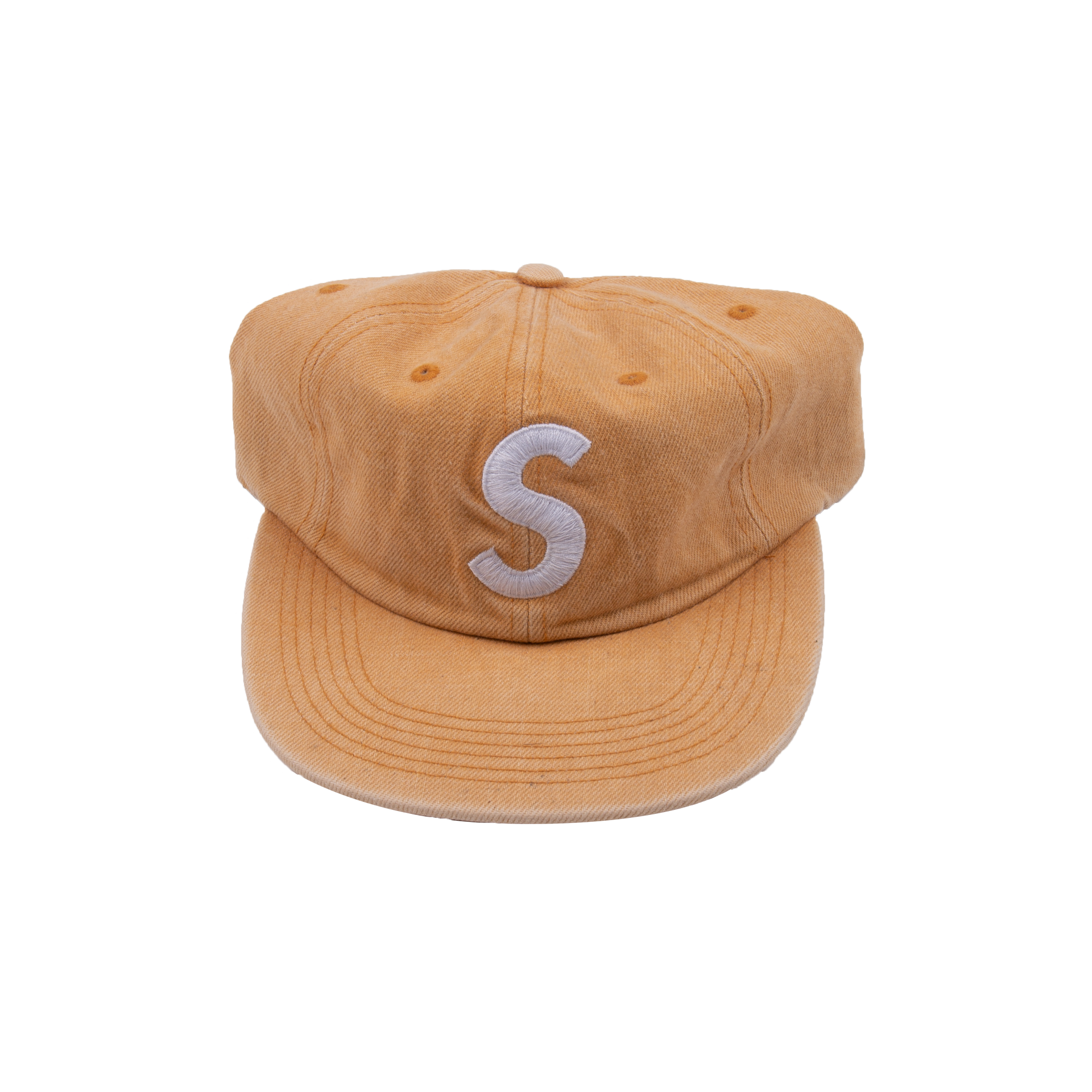 Supreme Yellow Denim S Logo Hat