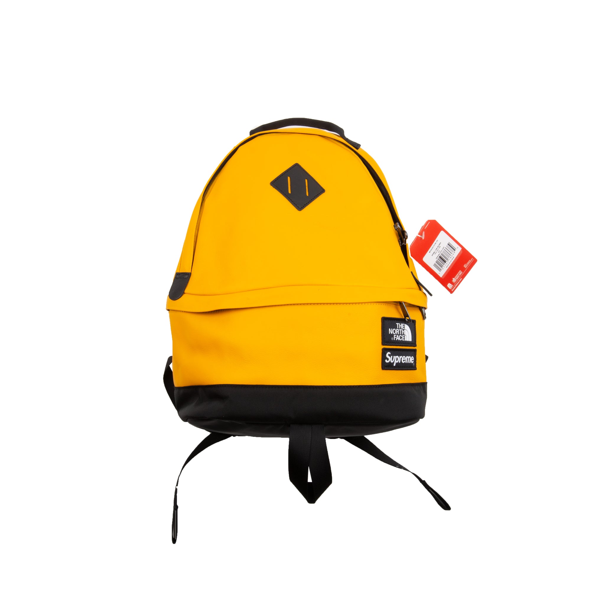 Supreme Yellow TNF Leather Backpack