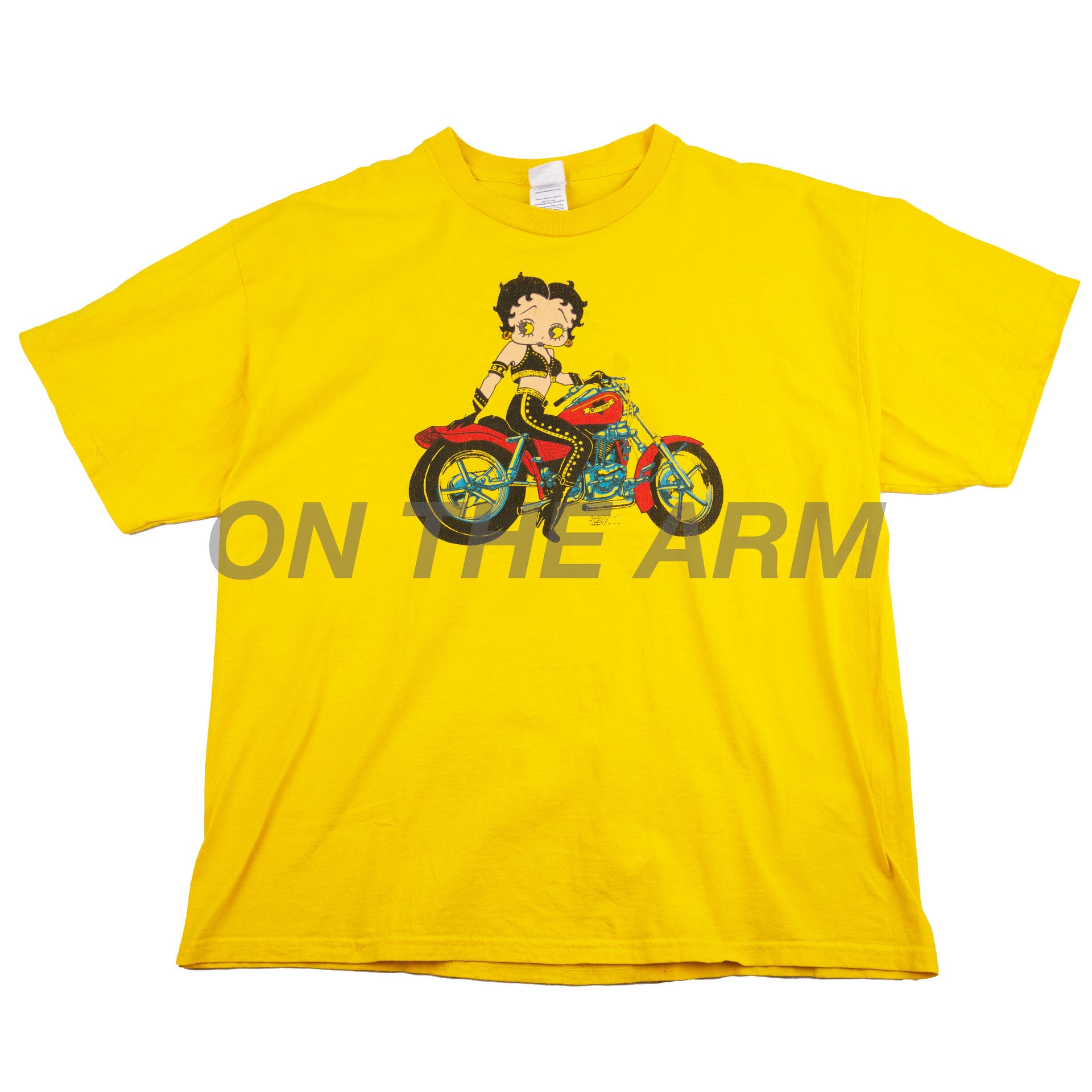 Vintage Yellow Betty Boop Motorcycle Tee