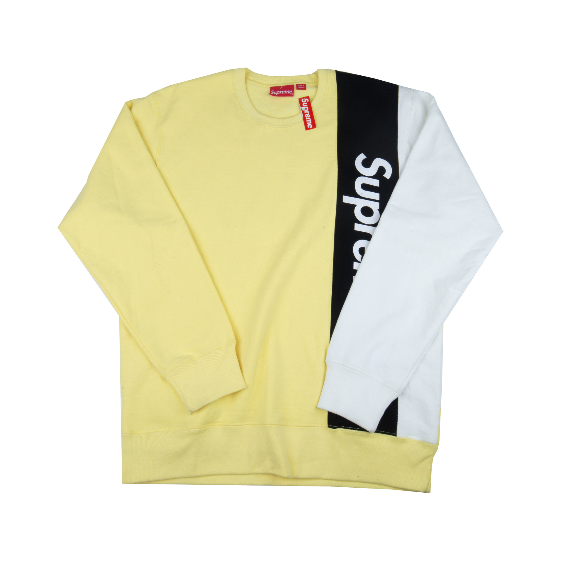 Supreme Yellow Paneled Crew