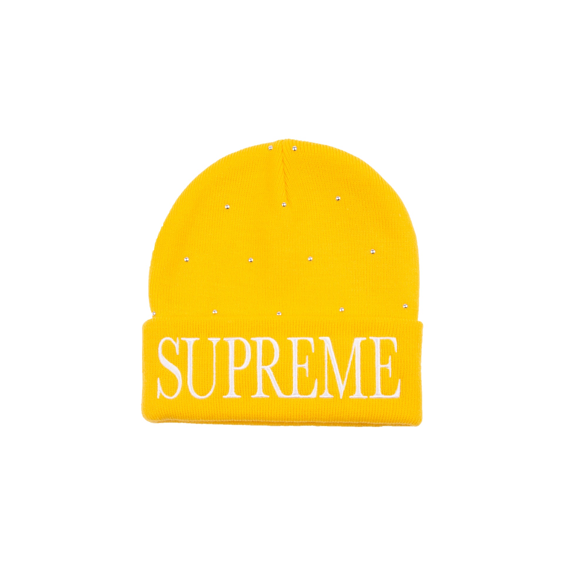 Supreme Yellow Studded Beanie