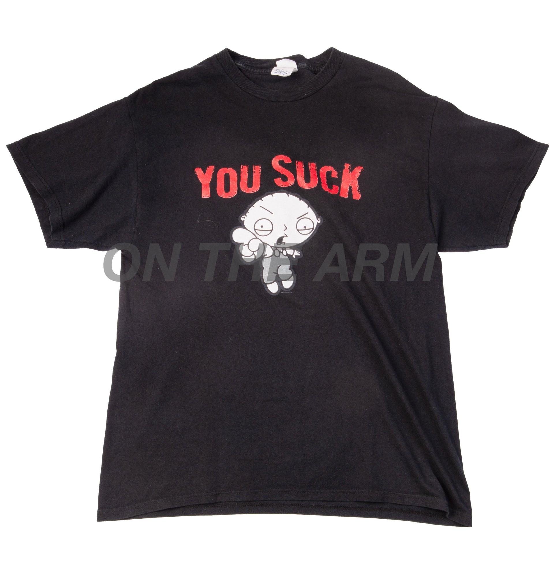 Vintage Black Stewie You Suck Tee